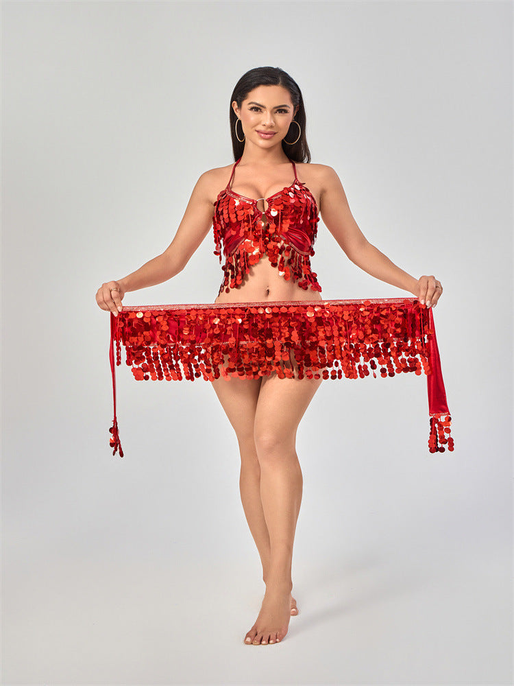 Belly dance waist chain hip scarf