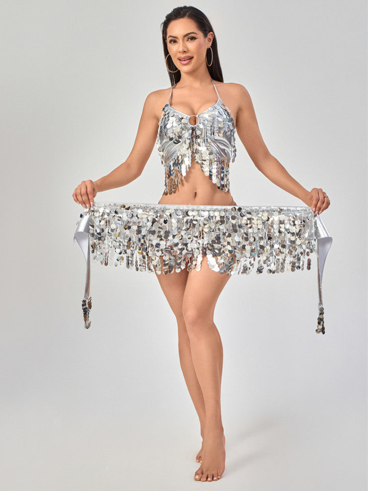 Belly dance waist chain hip scarf