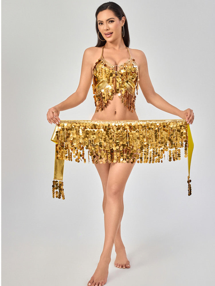 Belly dance waist chain hip scarf