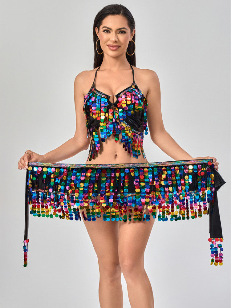 Belly dance waist chain hip scarf