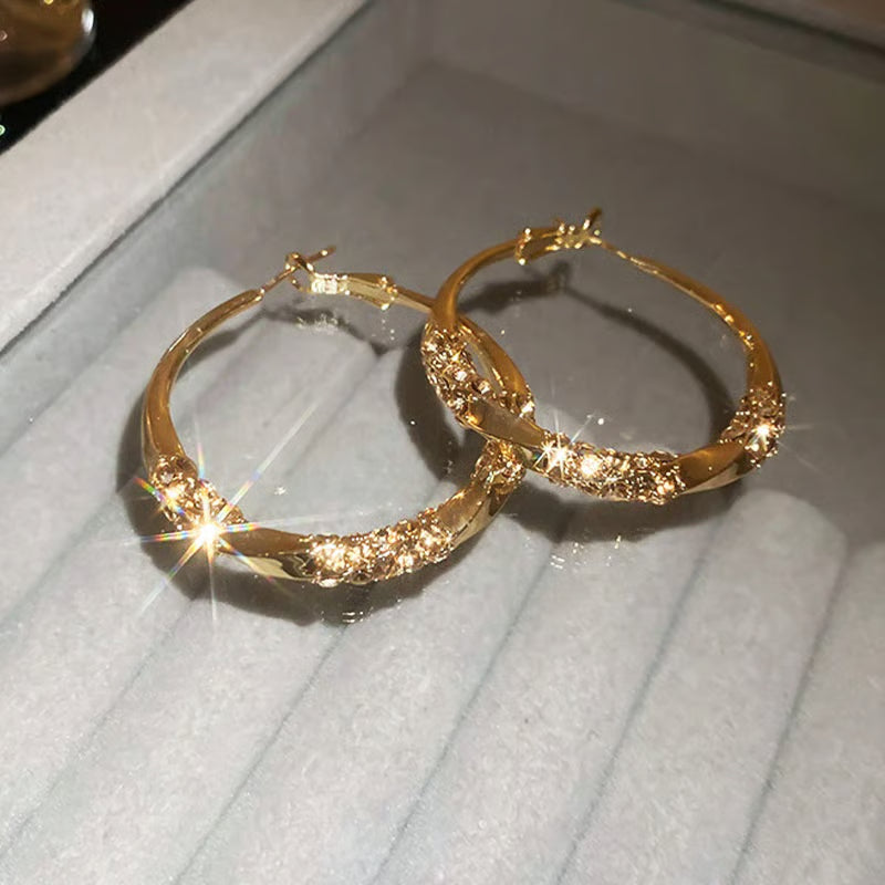 Circle Earrings with Zirconia